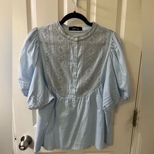 Fab’rik-short sleeve flowy blouse-M